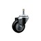 Service Caster 3'' Black Polyurethane Wheel Swivel 7/16'' Grip Ring Stem Caster SCC-GR20S314-PPUB-BLK-716138 - alternate 1